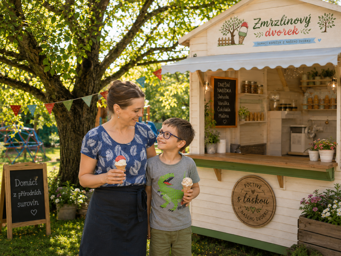Zakladatelé Zmrzlinového dvorku v akci